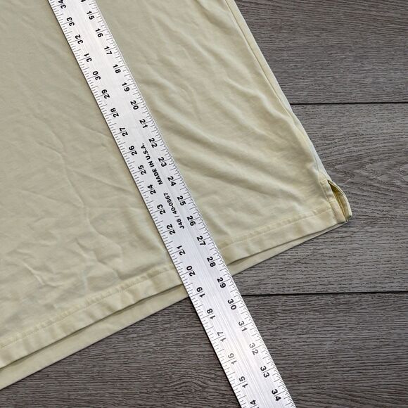 Travis Mathew Golf Polo Shirt Mens XL Yellow Performance Palm Tree Pattern - Picture 5 of 8